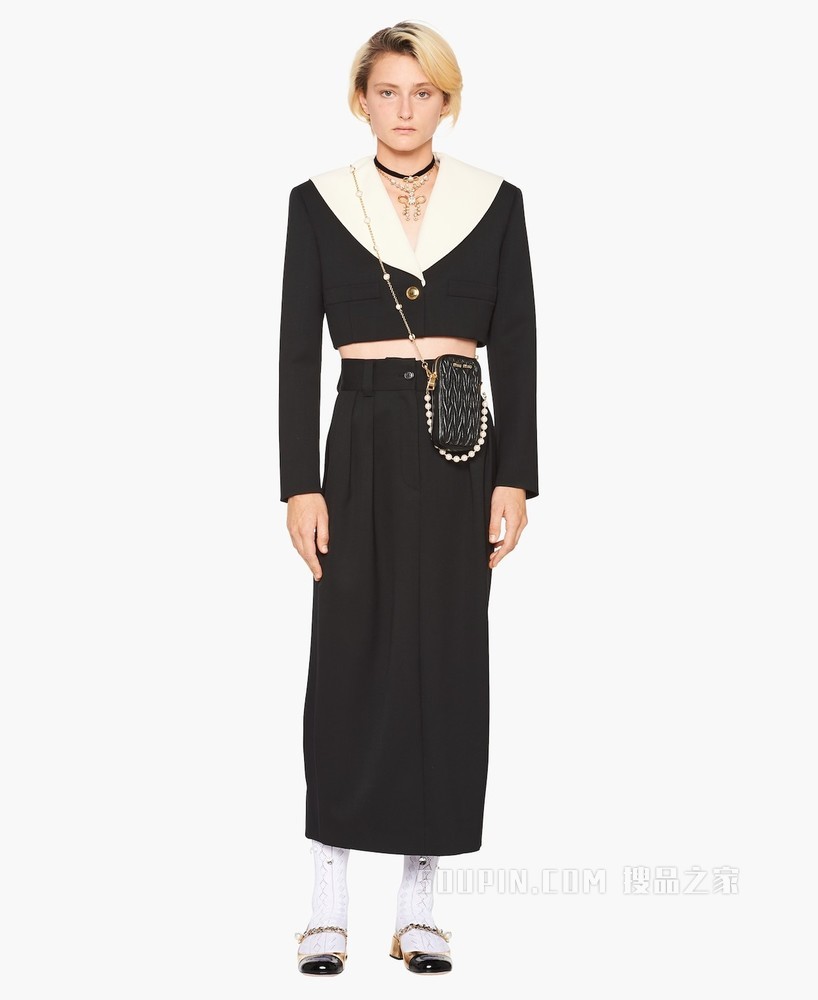 呢绒半身裙