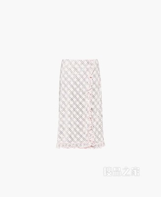 刺绣经丝半身裙