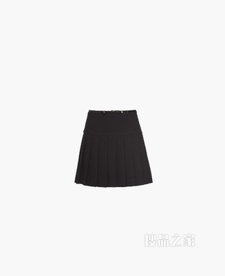 圈绒褶裥半身裙