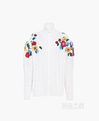 刺绣羊毛开衫