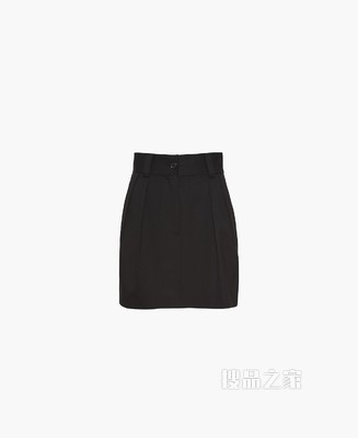 呢绒迷你半身裙