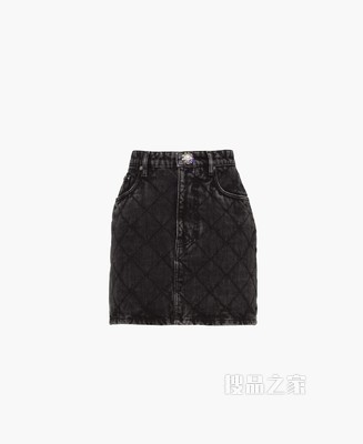 黑色牛仔迷你半身裙