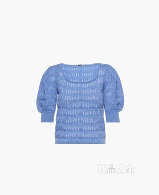 短裁马海毛毛衣