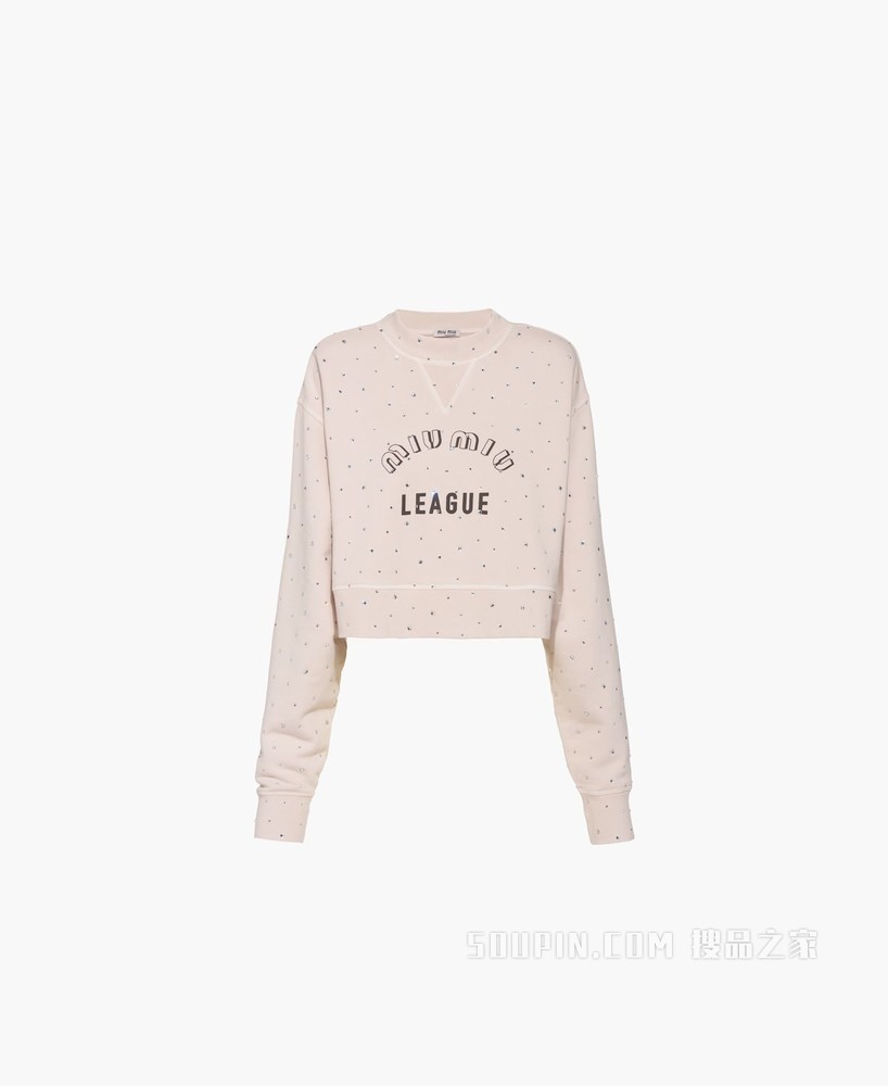 MIUMIU LEAGUE刺绣棉质卫衣