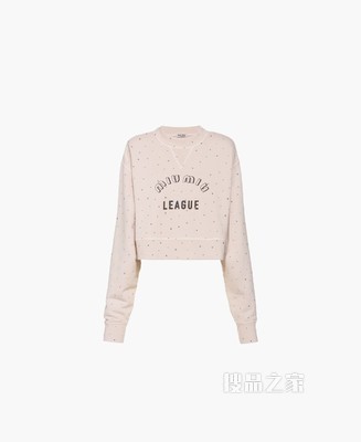 MIUMIU LEAGUE刺绣棉质卫衣
