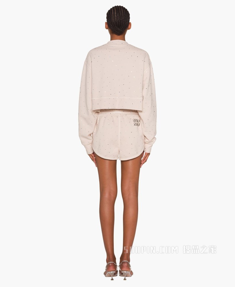 MIUMIU LEAGUE刺绣棉质卫衣