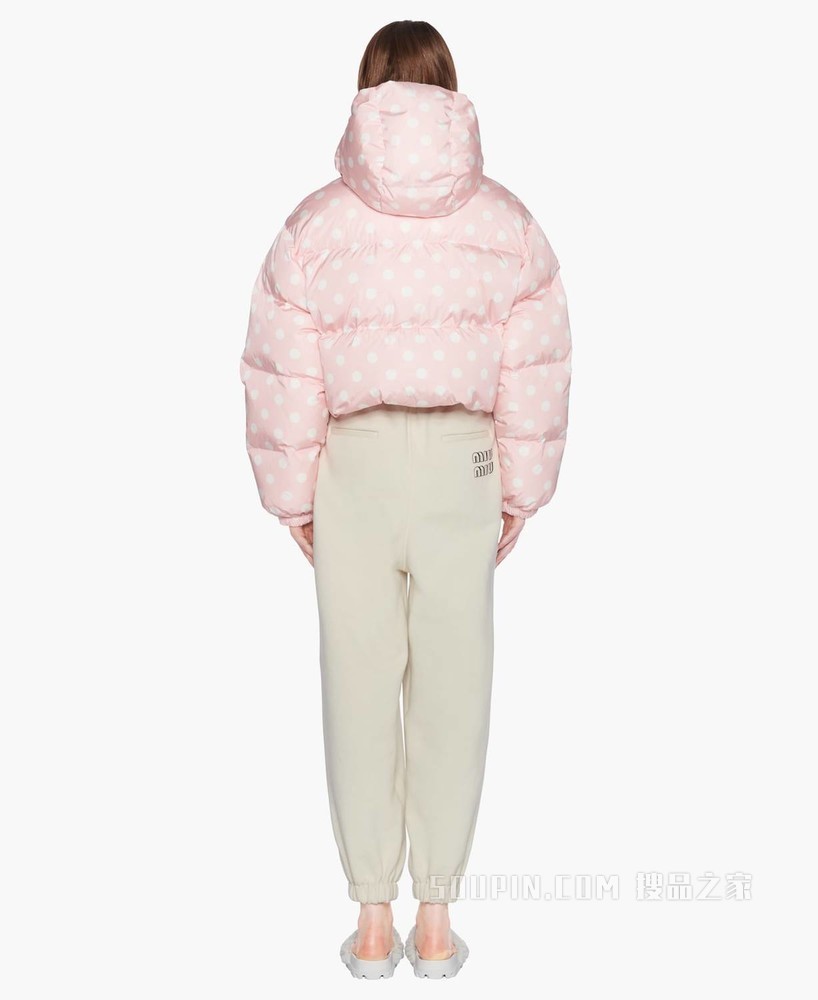 印花尼龙羽绒外套