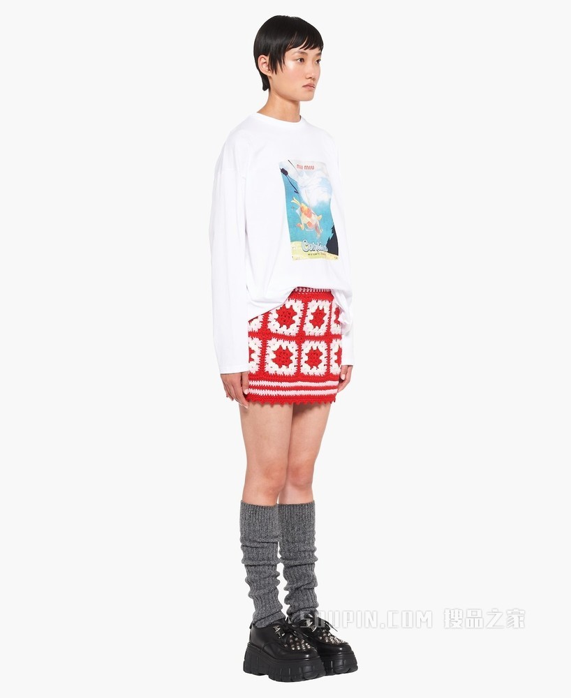 钩针编织羊毛迷你半身裙