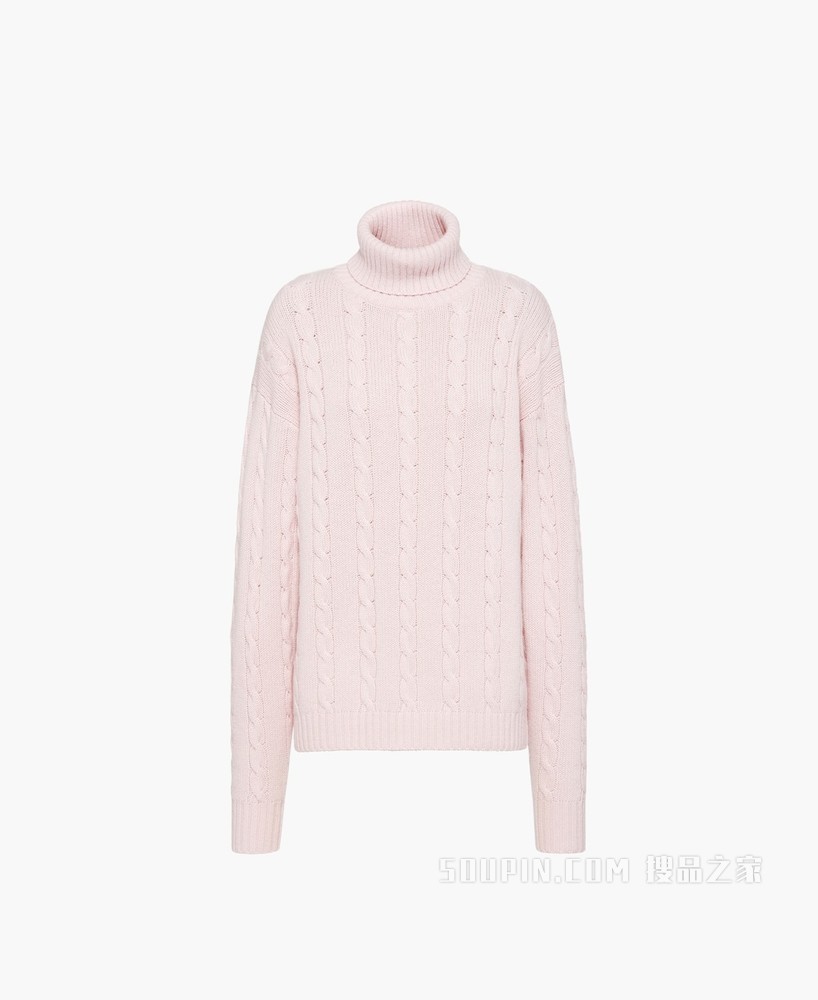 绞花针织羊绒毛衣
