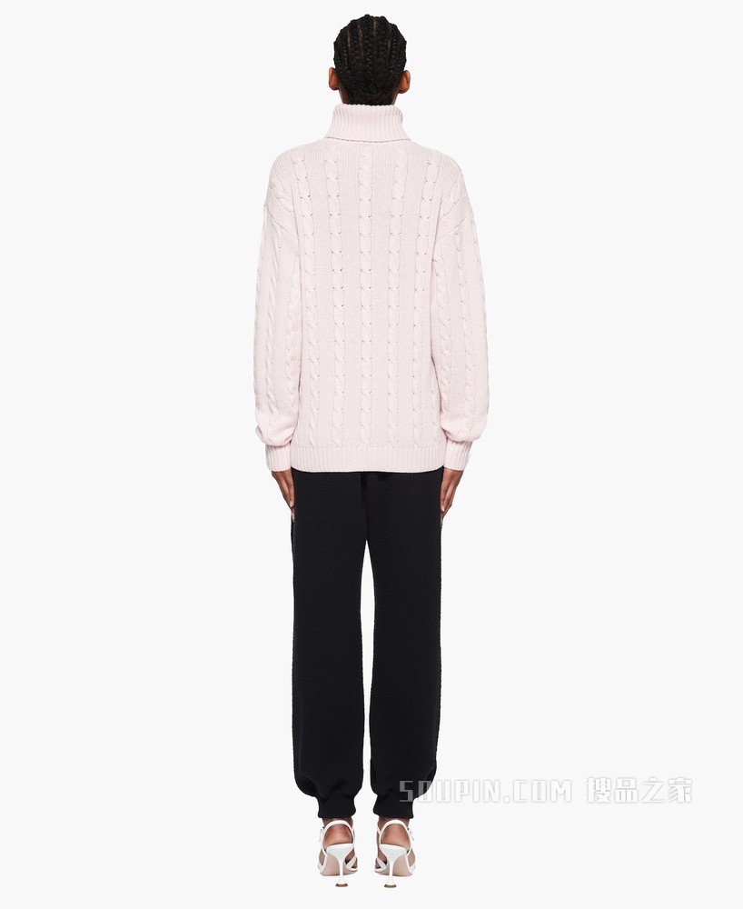 绞花针织羊绒毛衣
