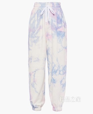 成衣染色棉质抓绒慢跑裤