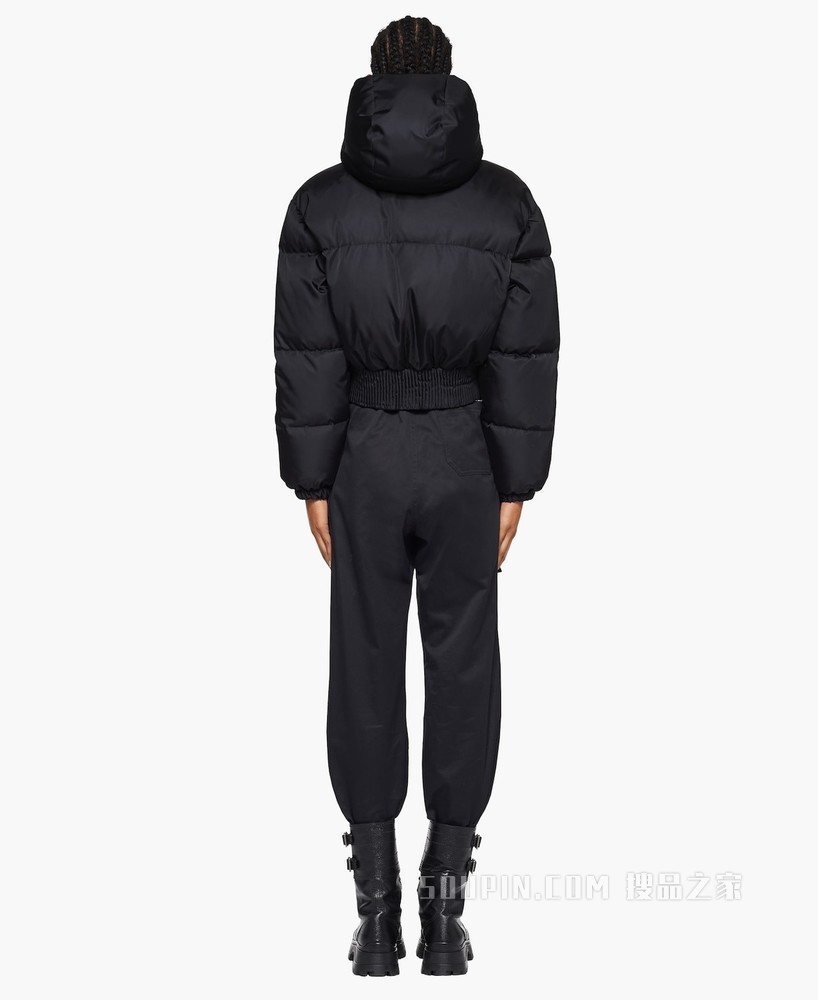 短裁尼龙羽绒外套