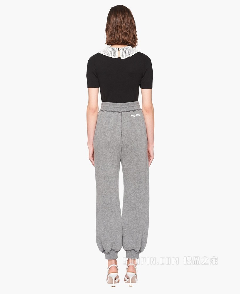 羊毛和羊绒慢跑裤