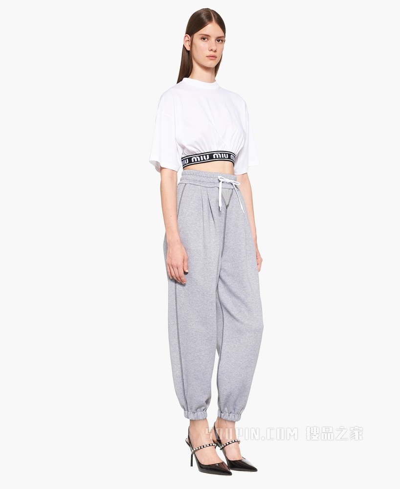 棉质抓绒长裤