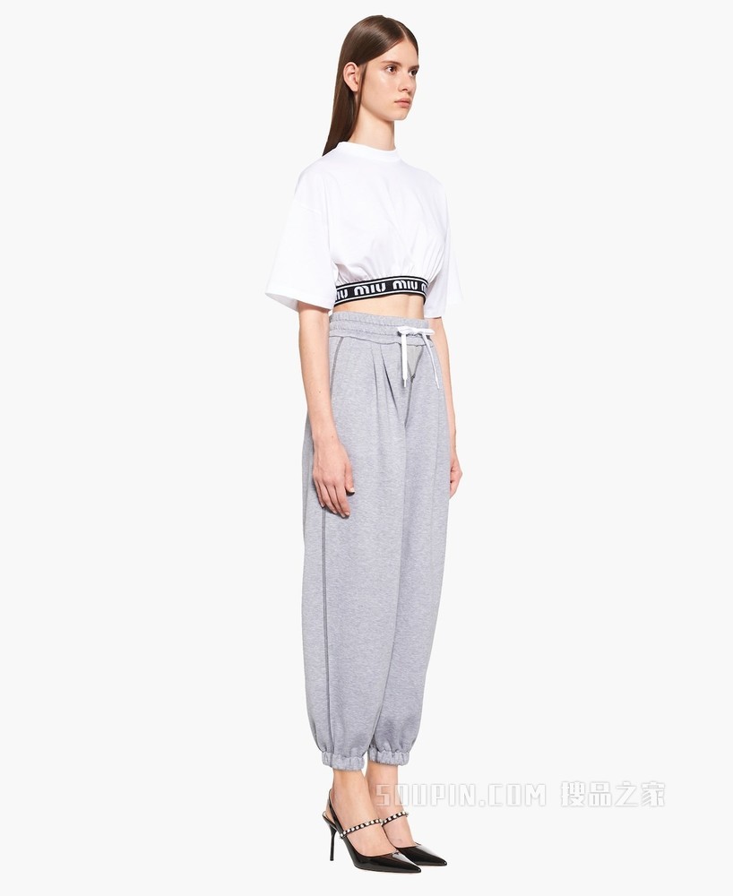 棉质抓绒长裤