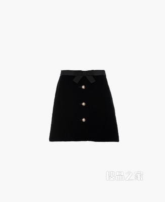 天鹅绒迷你半身裙