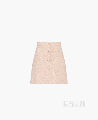 亮片饰面花呢迷你半身裙