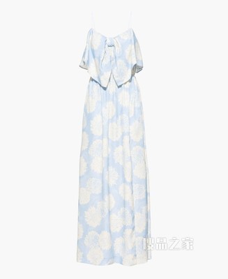印花缎面Sablé 连衣裙