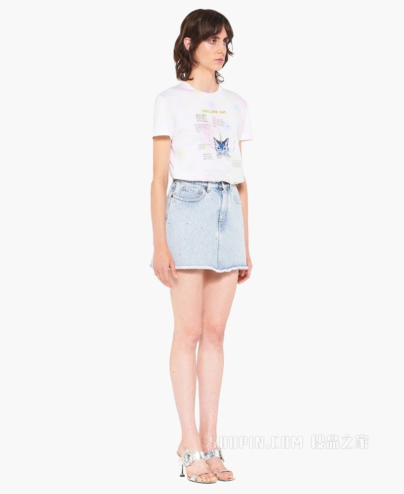 经典牛仔迷你半身裙
