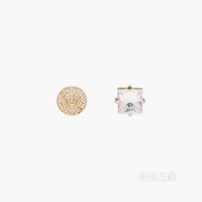 MIU PAVÉ 仿水晶装饰耳环