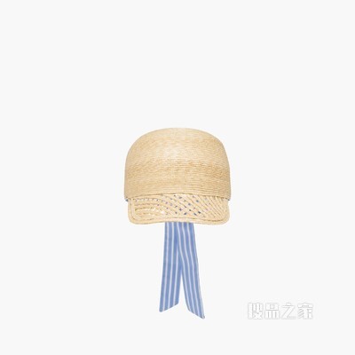草编绑带棒球帽