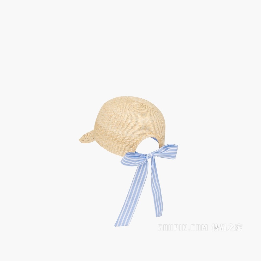 草编绑带棒球帽