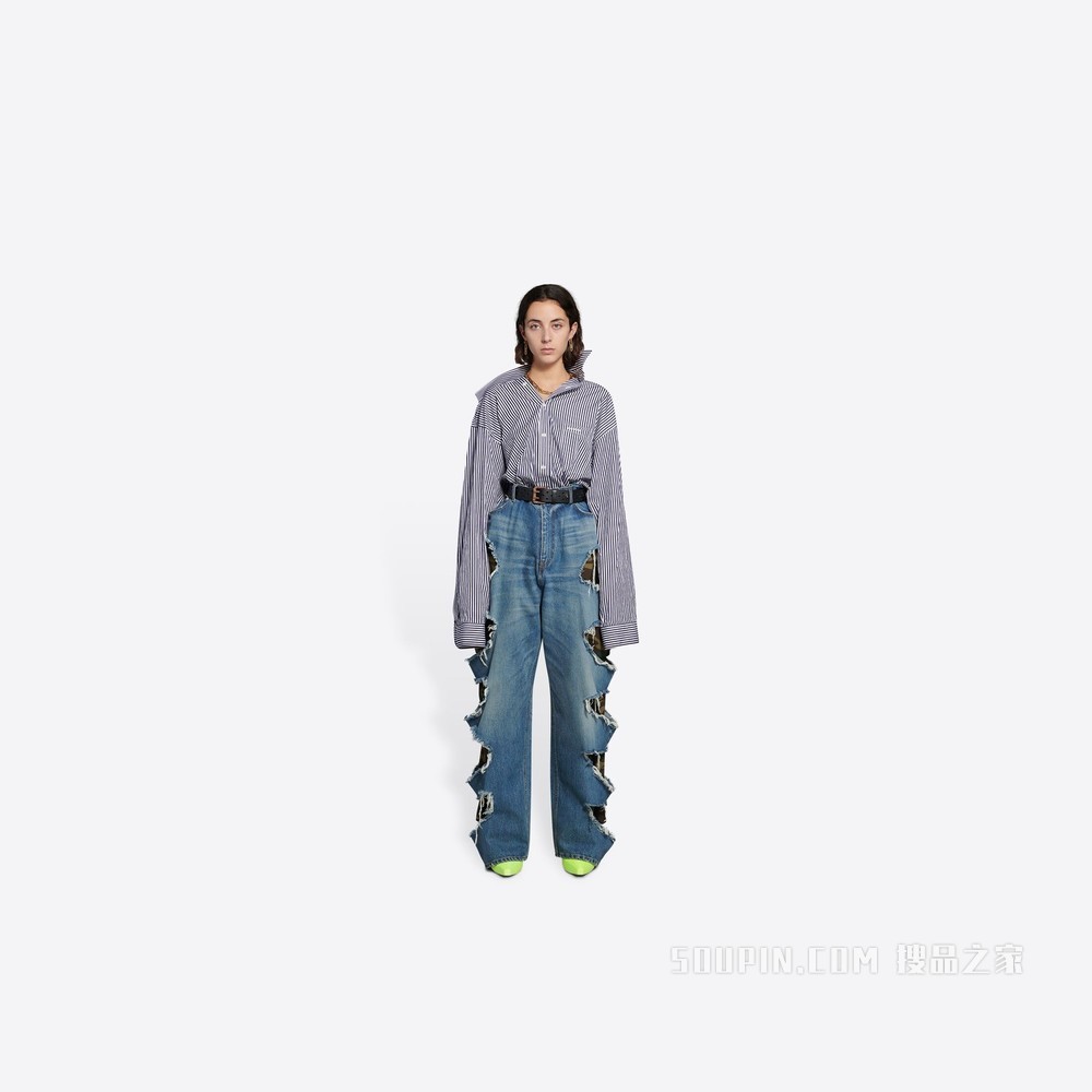 Slashed 大号 Baggy 长裤