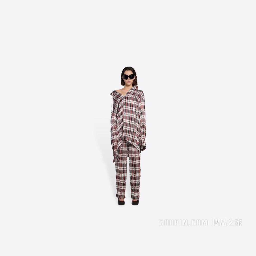 Off-Shoulder 女式衬衫