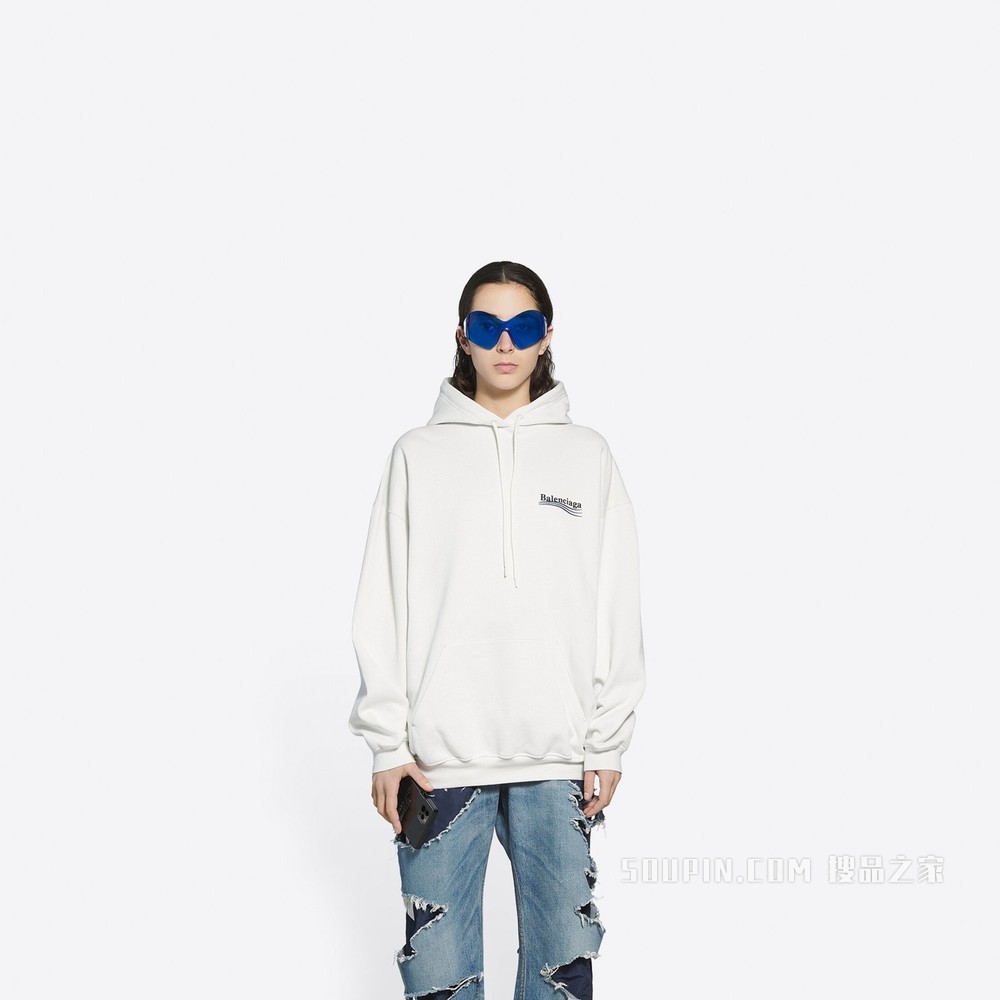 Political Campaign 中等剪裁 Hoodie 连帽衫