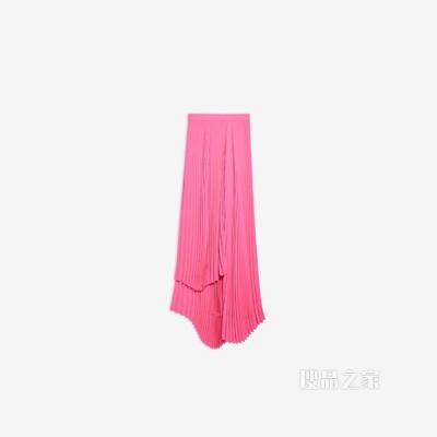 不对称 Pleated 半裙