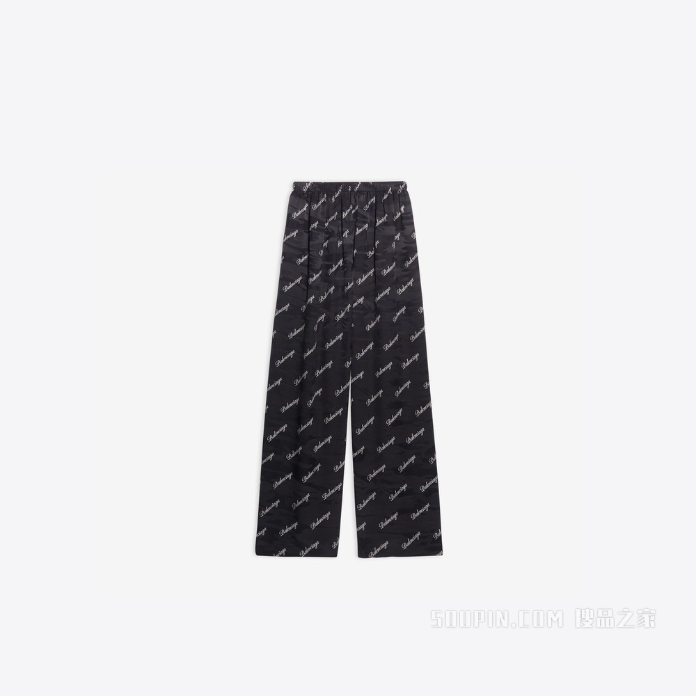 Allover Script Logo 阔腿裤