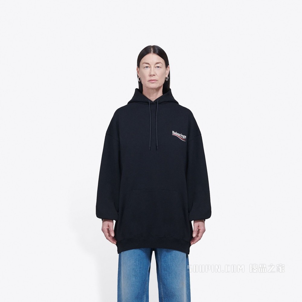 Balenciaga印花连帽衫