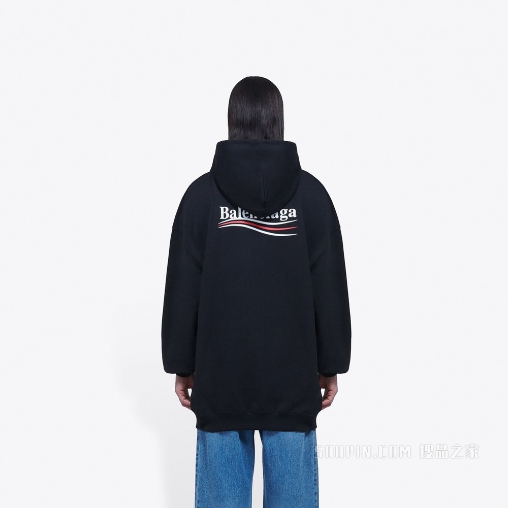 Balenciaga印花连帽衫