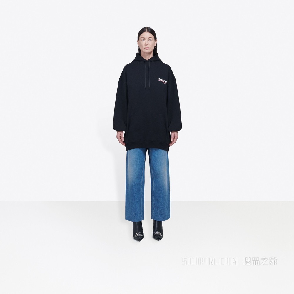 Balenciaga印花连帽衫