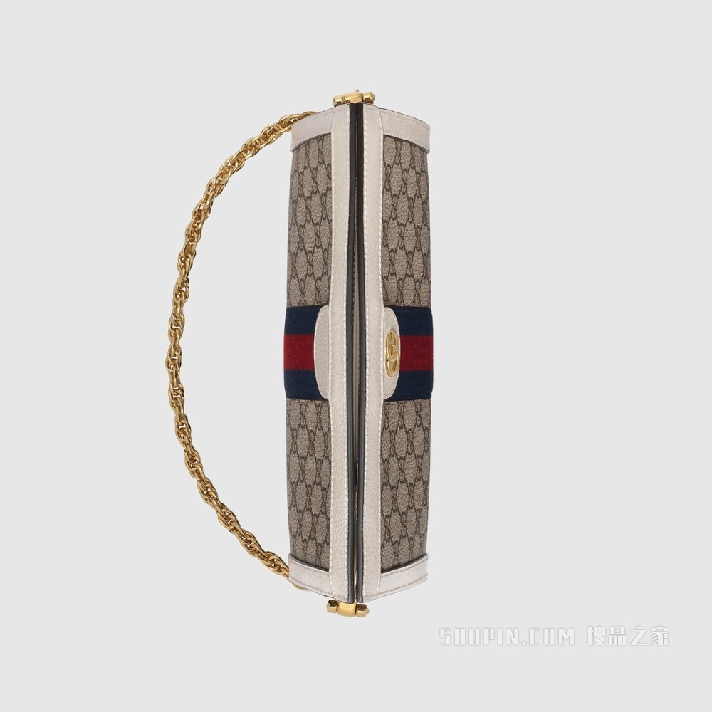 Ophidia系列小号肩背包 米色GG Supreme帆布