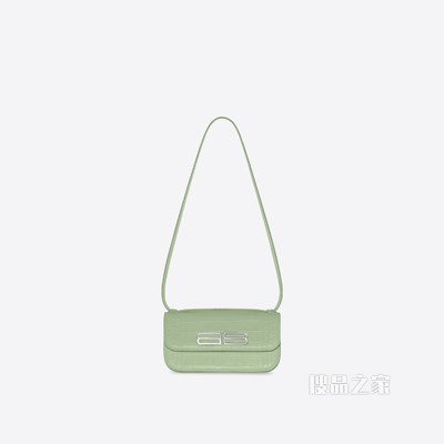 Gossip 小号加倍柔韧鳄鱼纹压花牛皮革手袋