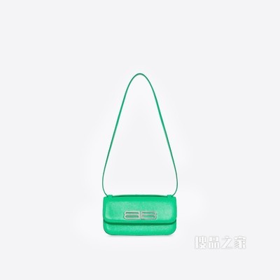 Gossip 小号条纹压花牛皮革手袋