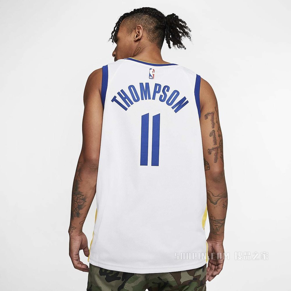 金州勇士队 (Klay Thompson) Association Edition Nike NBA Swingman Jersey 男子球衣