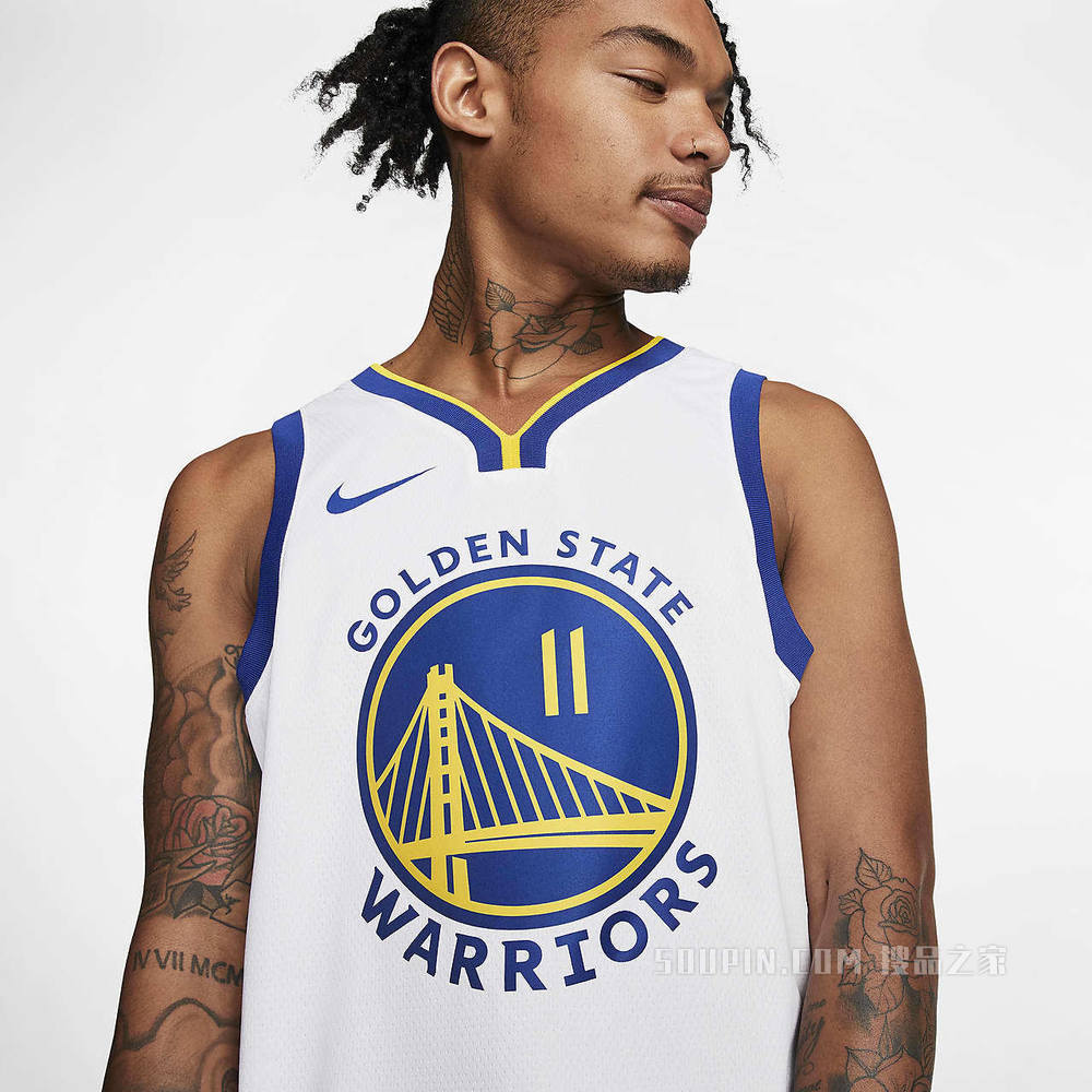 金州勇士队 (Klay Thompson) Association Edition Nike NBA Swingman Jersey 男子球衣