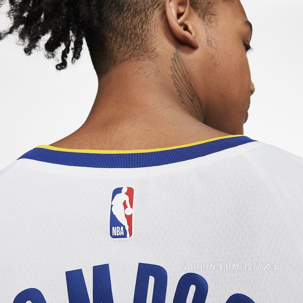金州勇士队 (Klay Thompson) Association Edition Nike NBA Swingman Jersey 男子球衣