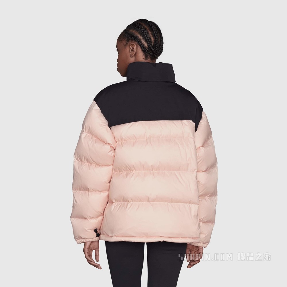 The North Face x Gucci联名系列羽绒夹克 浅粉色和黑色