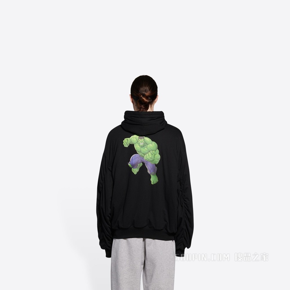 Hulk©2021MARVEL 衬垫 Bomber Hoodie 连帽衫