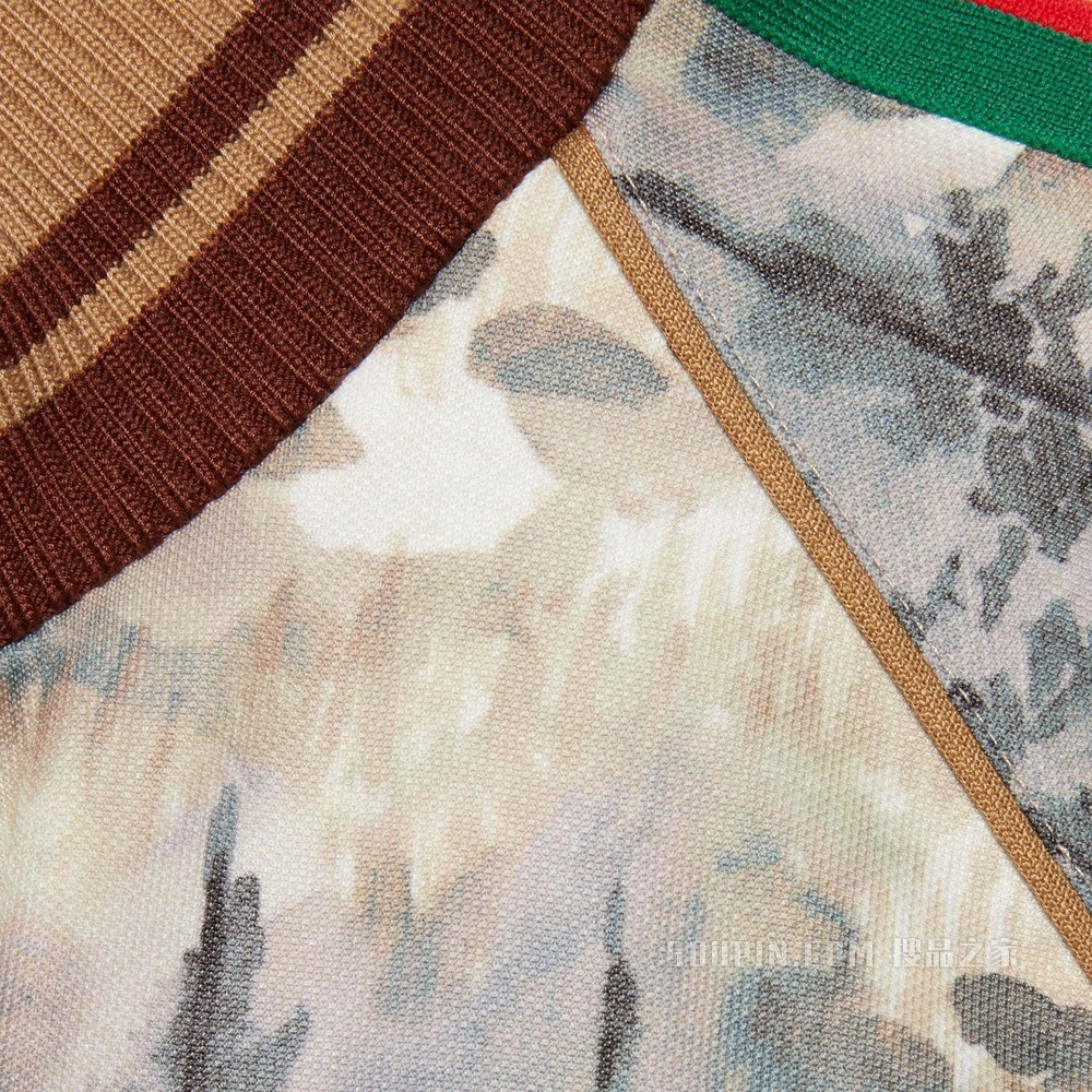 The North Face x Gucci联名系列夹克 森林印花