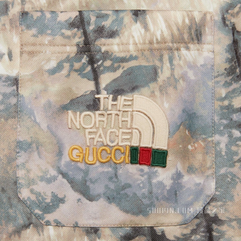 The North Face x Gucci联名系列慢跑长裤 森林印花