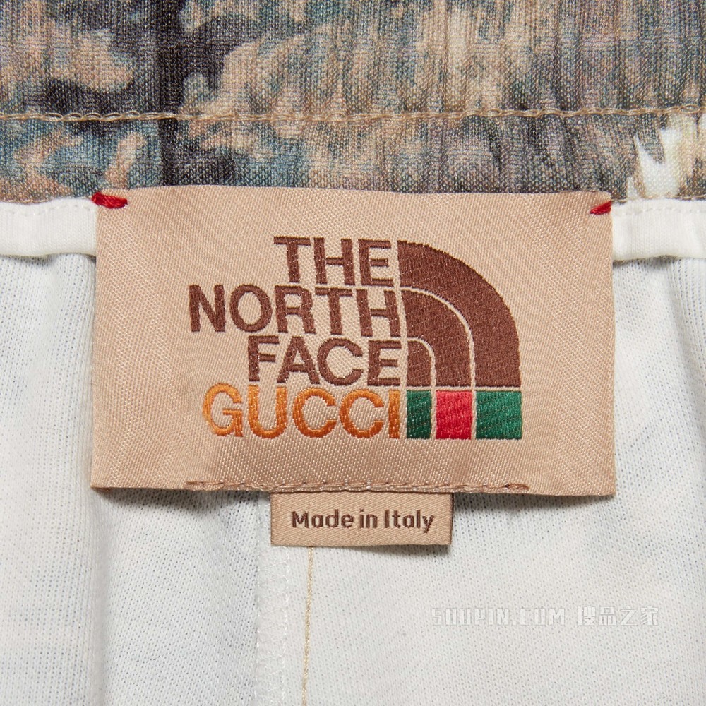 The North Face x Gucci联名系列慢跑长裤 森林印花