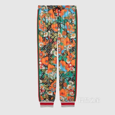 The North Face x Gucci联名系列慢跑长裤 GG花卉印花