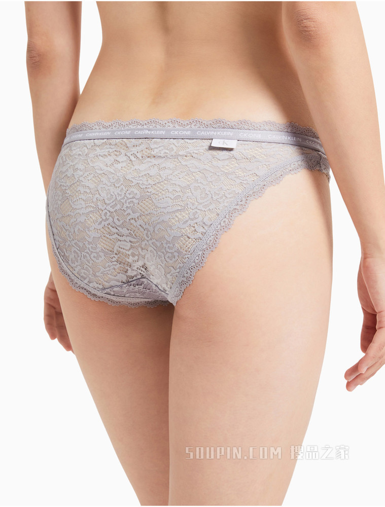 【One有引力带】Calvin Klein 女士三角蕾丝性感比基尼贴身内裤QF6203AD