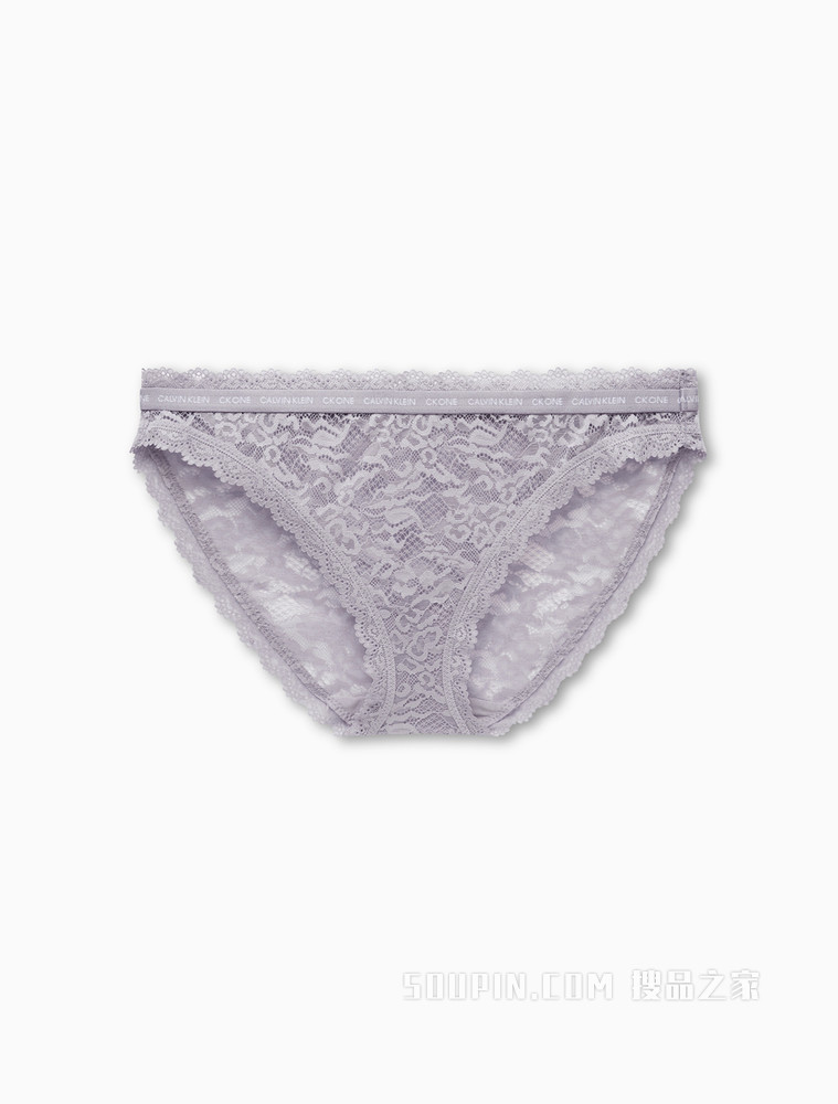 【One有引力带】Calvin Klein 女士三角蕾丝性感比基尼贴身内裤QF6203AD
