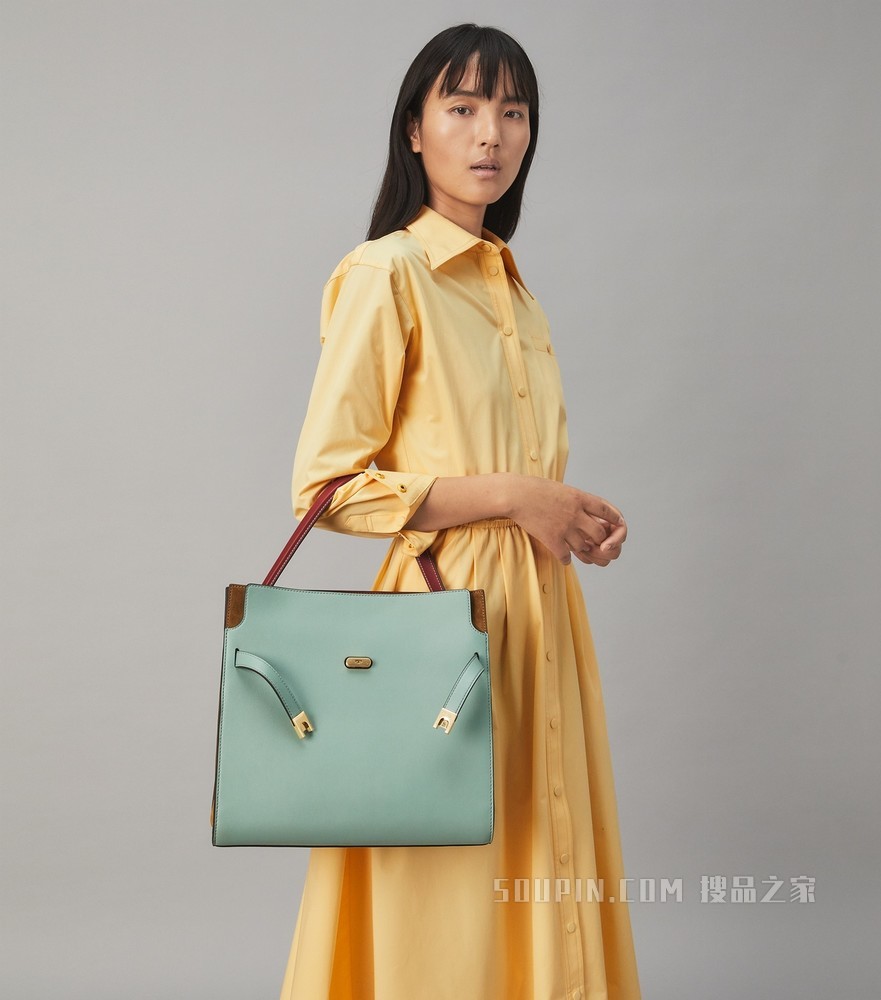 Lee Radziwill 双层手提包 小溪蓝