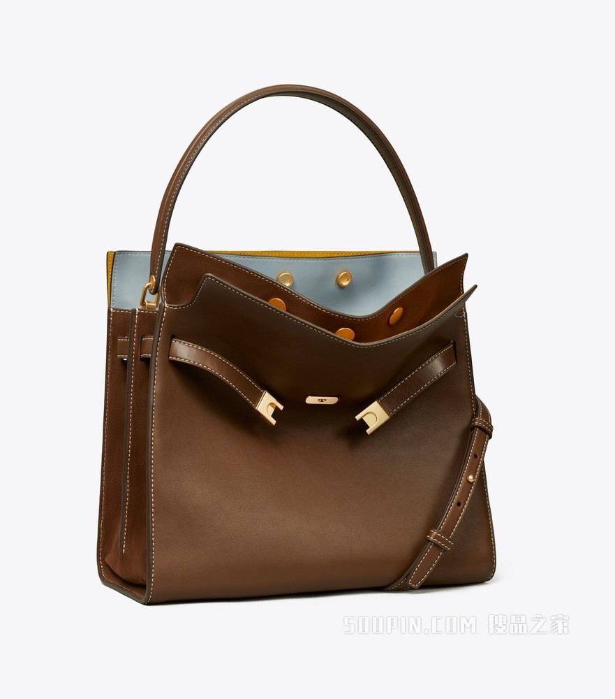 Lee Radziwill 双层手袋 松露巧克力棕